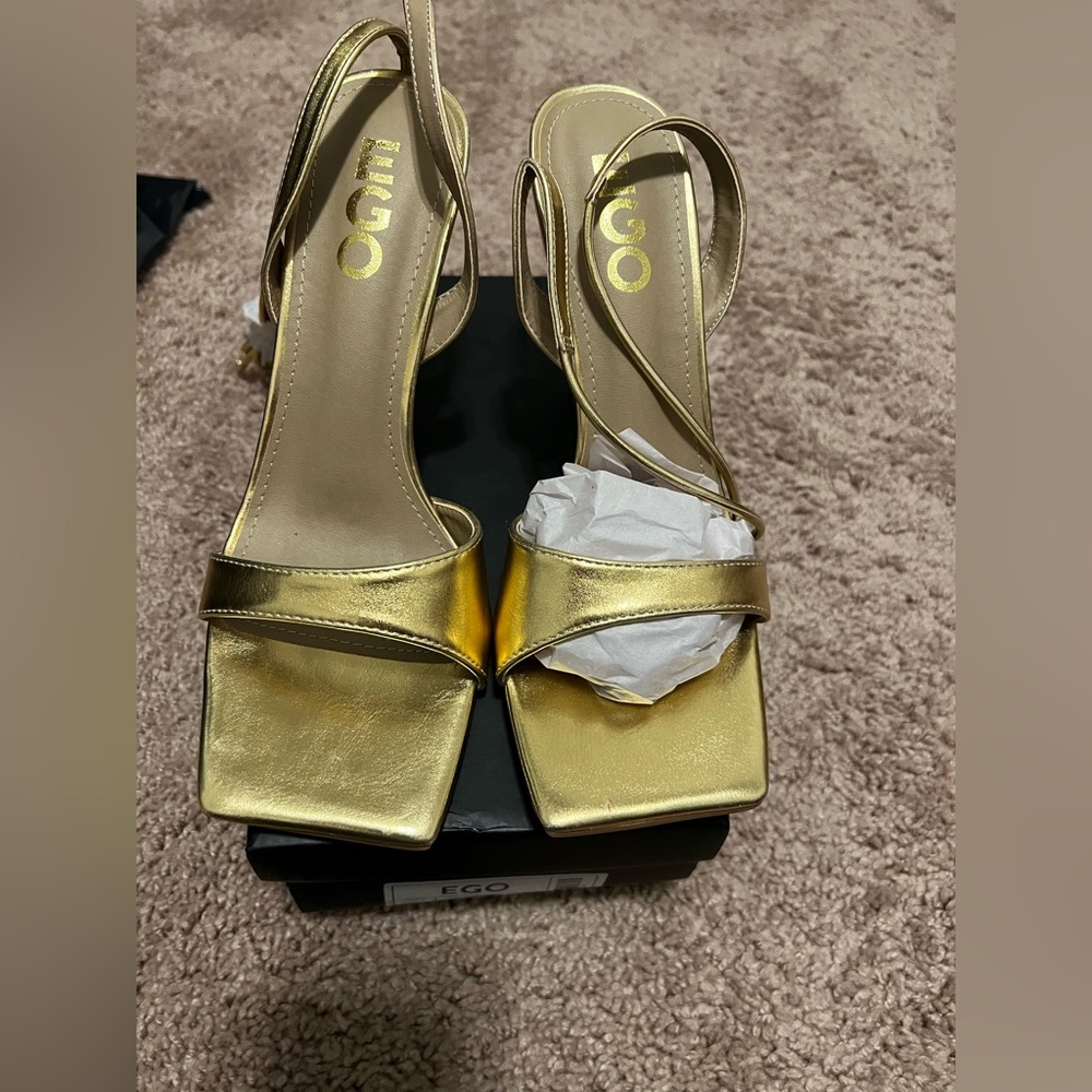 Ego brand stiletto strappy heel.